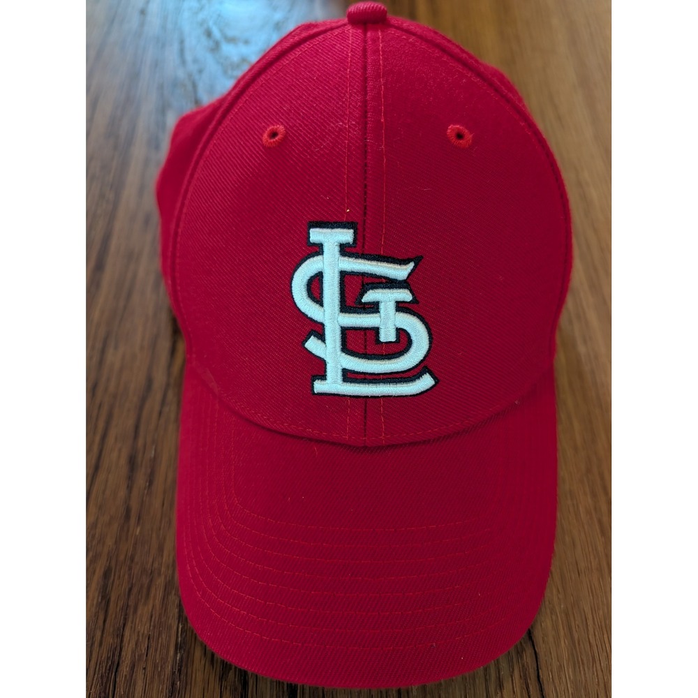 Vintage Y2K St. Louis Cardinals 47 Twins MLB Strapback Hat OSFA Baseball Cap Red